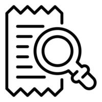 Bill ticket icon, outline style vector