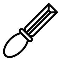 Carpenter chisel icon, outline style vector