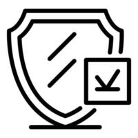 Tax inspector security icon, outline style vector