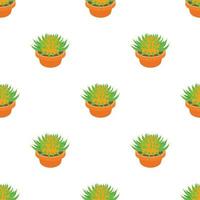 vector inconsútil del patrón de cactus espinoso