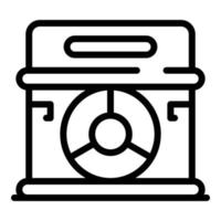 icono de altavoz de radio, estilo de esquema vector