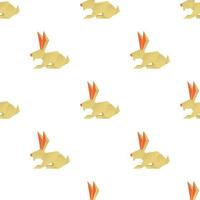 Origami rabbit pattern seamless vector