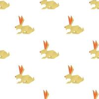 Origami rabbit pattern seamless vector