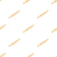 Wooden rolling pin pattern seamless vector