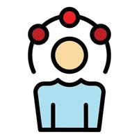 Manager experience icon color outline vector