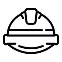 Communications engineer helmet icon, outline style vector