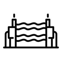 Radio wave device icon, outline style vector