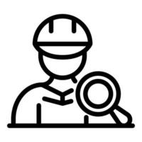 Search communication engineer icon, outline style vector