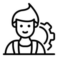 Radio engineer icon, outline style vector