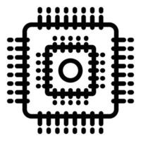 Engineer processor icon, outline style vector