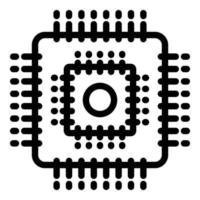 Engineer processor icon, outline style vector