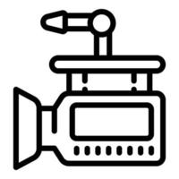 Tv video camera icon, outline style vector