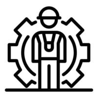 Machine gear engineer icon, outline style vector