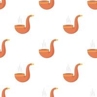 Smoking pipe pattern seamless vector