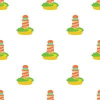 Lighthouse pattern seamless vector