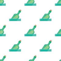 Bottle with message pattern seamless vector