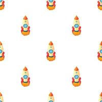 Rocket with two portholes pattern seamless vector