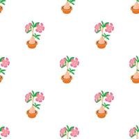 Exotic cactus pattern seamless vector