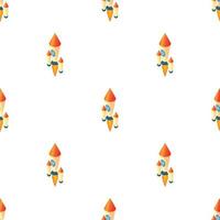 Two stage rocket pattern seamless vector