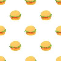 hamburguesa, patrón, seamless, vector