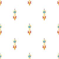 Rocket flies pattern seamless vector