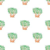 Tree pattern seamless vector