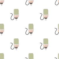 Retro microphone pattern seamless vector
