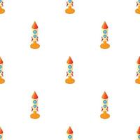 Rocket for space flight pattern seamless vector