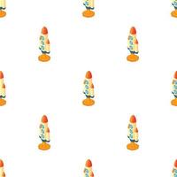 Rocket with three portholes pattern seamless vector