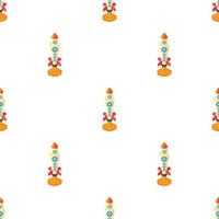 Rocket with lots of portholes pattern seamless vector