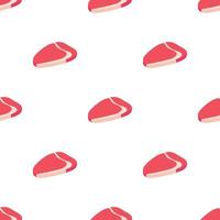 Piece of meat beef pattern seamless vector