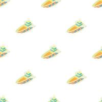 Ship with three illuminators pattern seamless vector