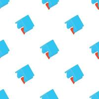 Blue house pattern seamless vector