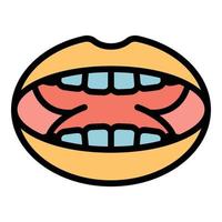 System tonsillitis icon color outline vector