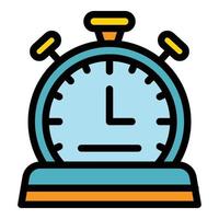 Sport stopwatch icon color outline vector