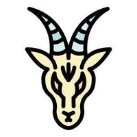 Head gazelle icon color outline vector