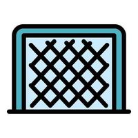 Soccer gate icon color outline vector