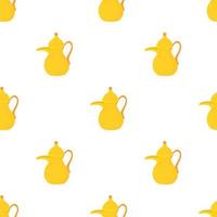 Teapot pattern seamless vector