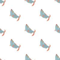 Fish pattern seamless vector