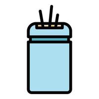 Toothpick box accessory icon color outline vector