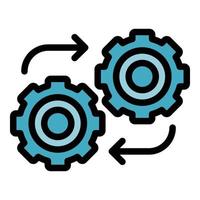 Adaptation gear wheel icon color outline vector