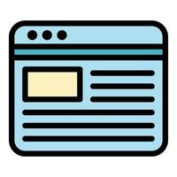 Web subscription icon color outline vector