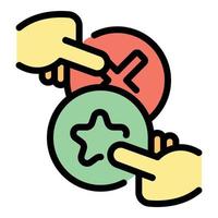 Exchange product review icon color outline vector
