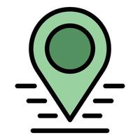 Adaptation location icon color outline vector