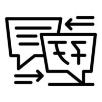 Translator interpreter icon, outline style vector