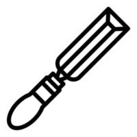 Carving chisel icon, outline style vector