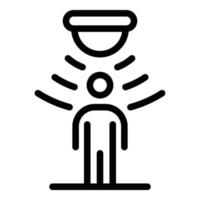 Motion sensor icon, outline style vector