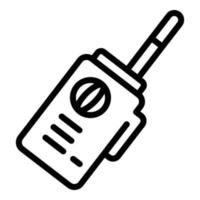 icono de walkie talkie, estilo de contorno vector