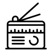 Radio icon, outline style vector