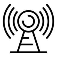 Antenna icon, outline style vector